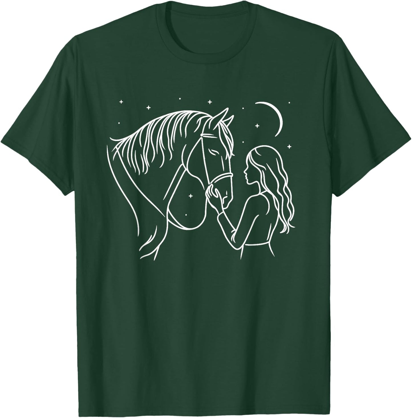 Cute Horse Horseback Riding Lover Horse Rider Lovers T-Shirt - T-Shirt | Forest