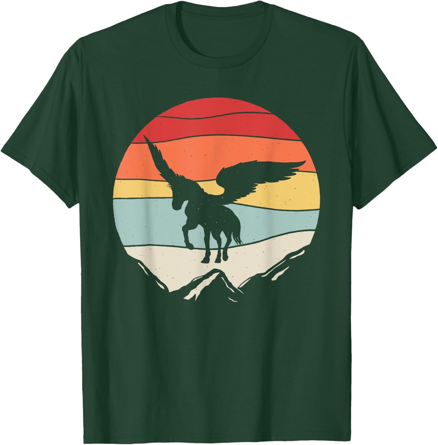 Vintage Retro Pegasus Greek Mythology T-Shirt - T-Shirt | Forest