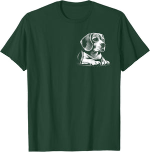 Cute Beagle Portrait in Lying Pose on Chest T-Shirt - T-Shirt | Forest