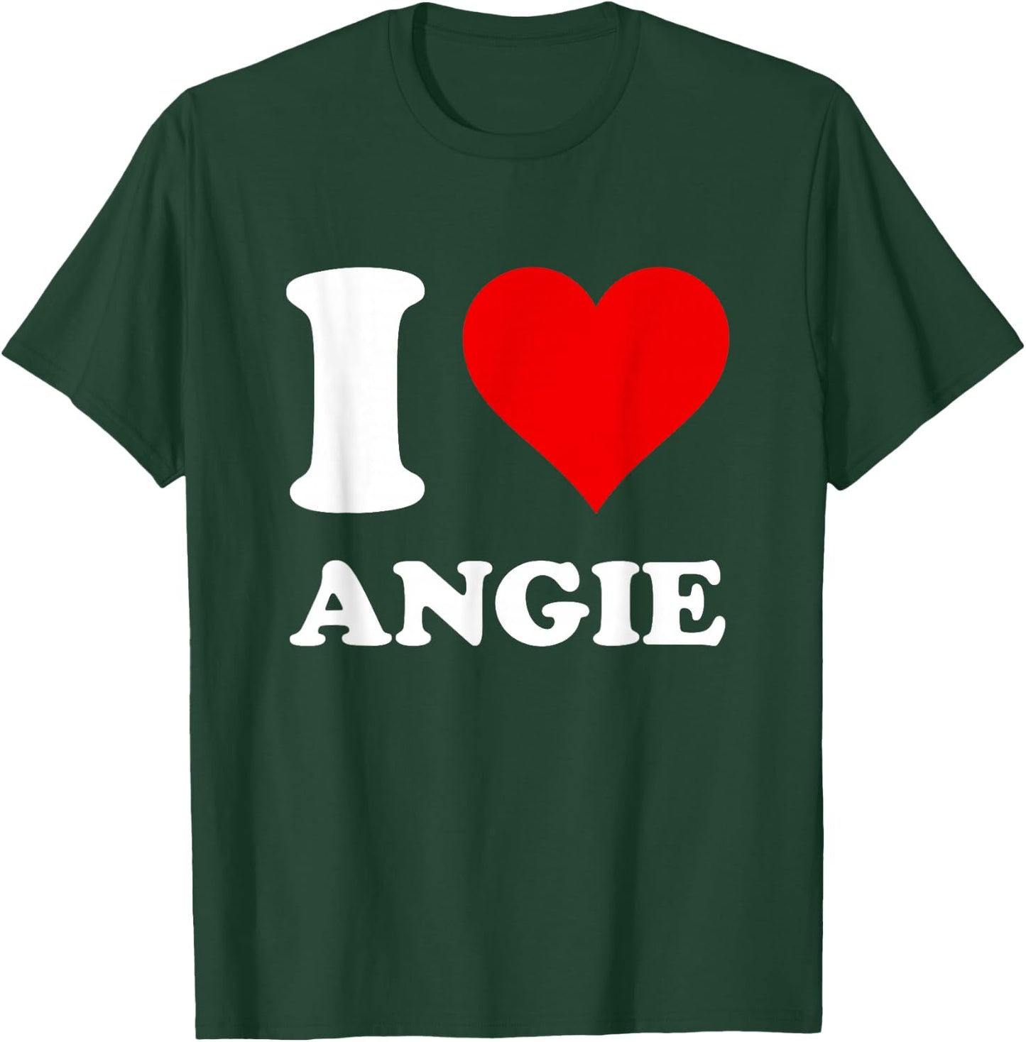 Red Heart I Love Angie T-Shirt - T-Shirt | Forest