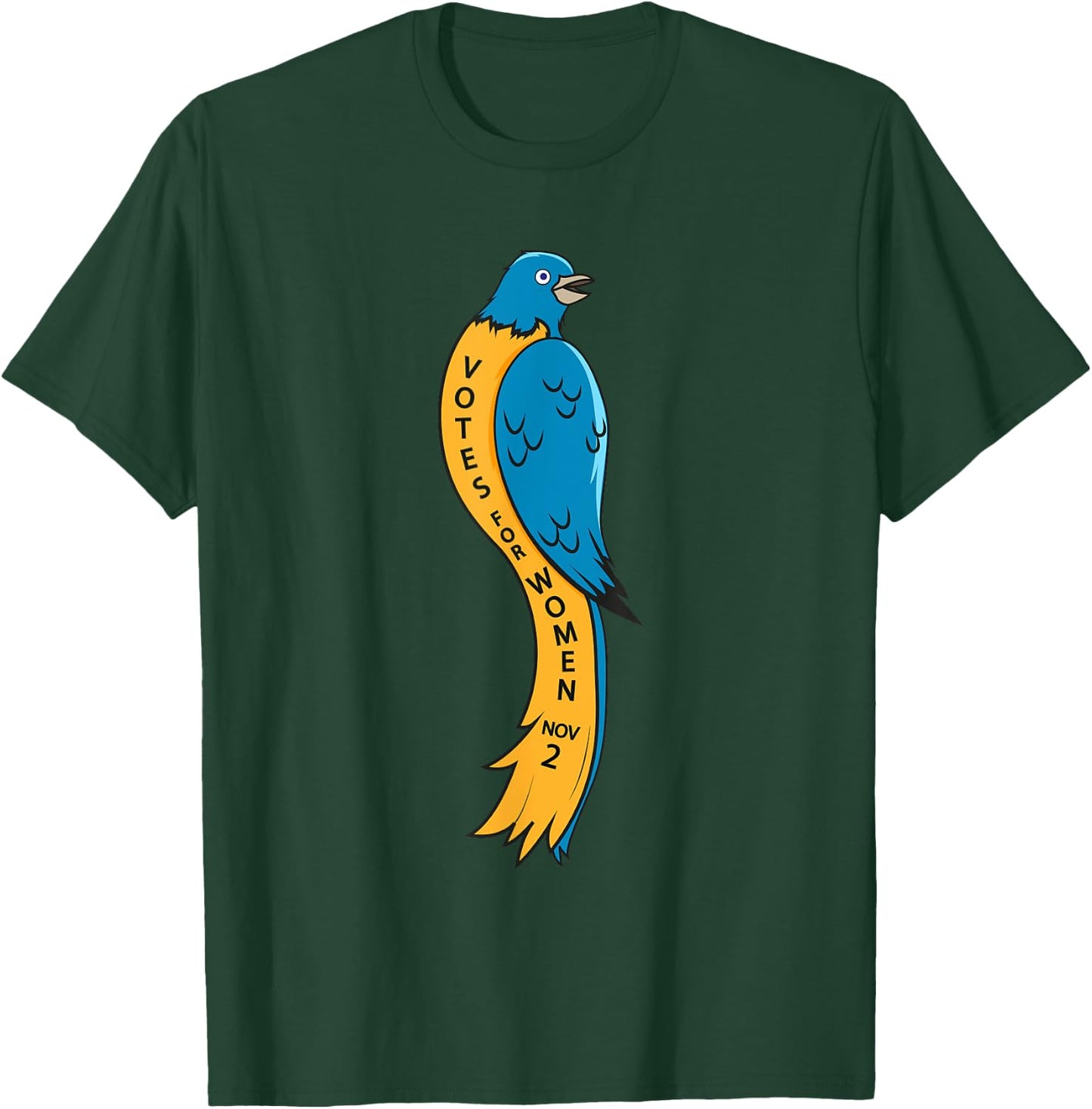 Votes Suffrage Blue Bird 100 Years Feminist T-Shirt - T-Shirt | Forest