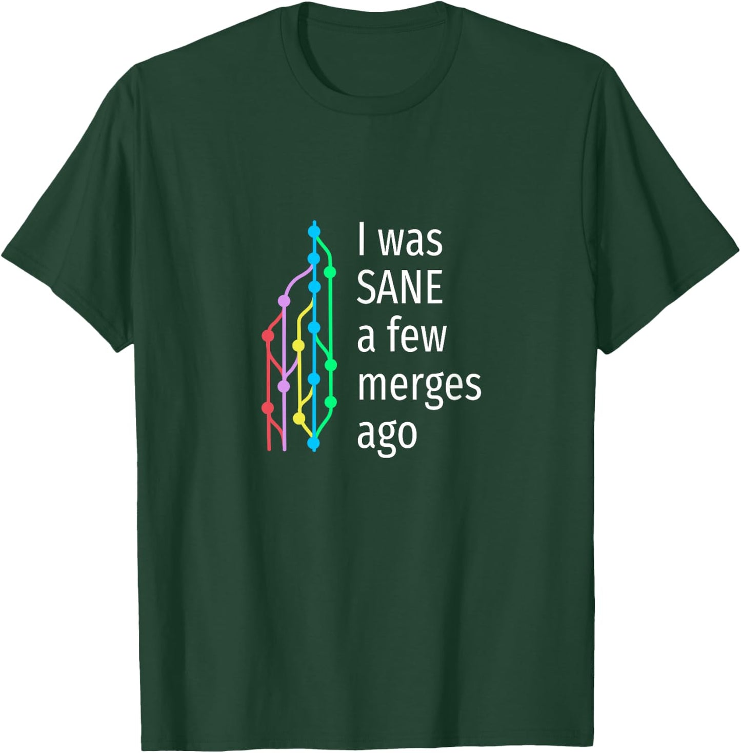 I was sane a few merges ago - funny git design for coder T-Shirt - T-Shirt | Forest