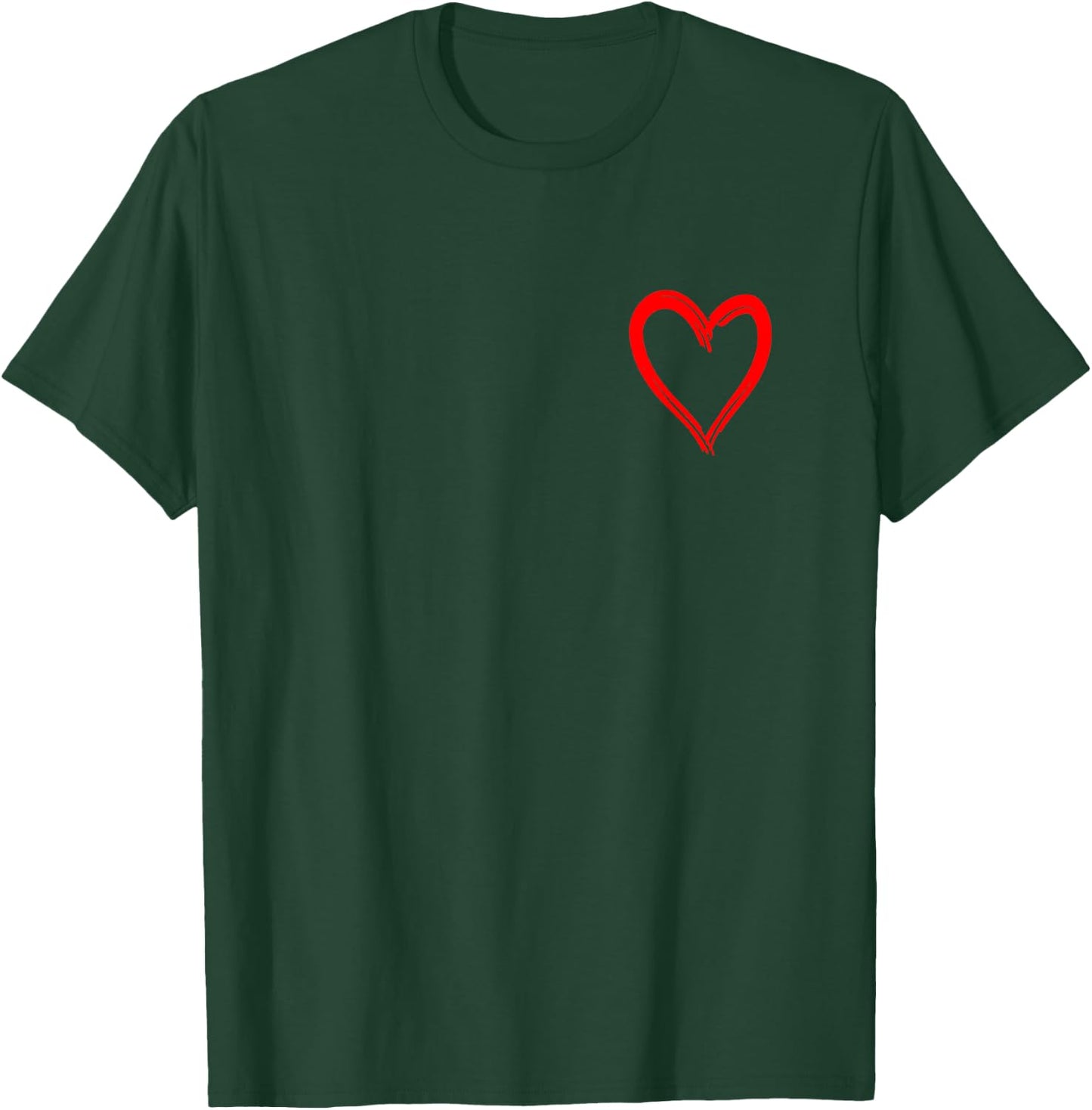 Red Heart Funny Cute Design T-Shirt - T-Shirt | Forest