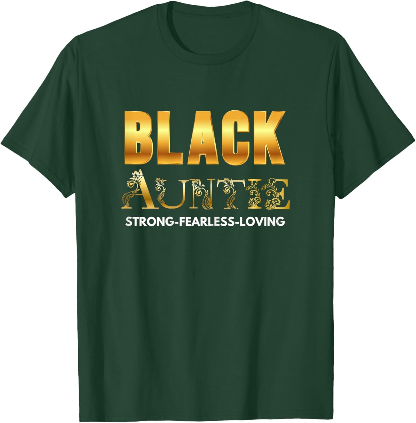 Black Auntie Aunt Afro American Centric Sister Birthday T-Shirt - T-Shirt | Forest