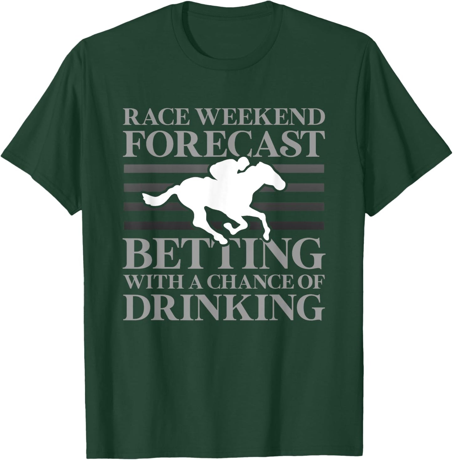 Funny Horse Racing Jockey Racer Track Rider Drinking Gifts T-Shirt - T-Shirt | Forest