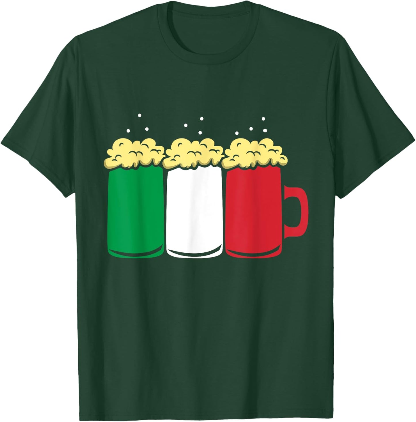 Italy Flag Design for Beer Drinker Men T-Shirt - T-Shirt | Forest