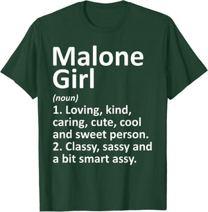 MALONE GIRL NY NEW YORK Funny City Home Roots Gift T-Shirt - T-Shirt | Forest