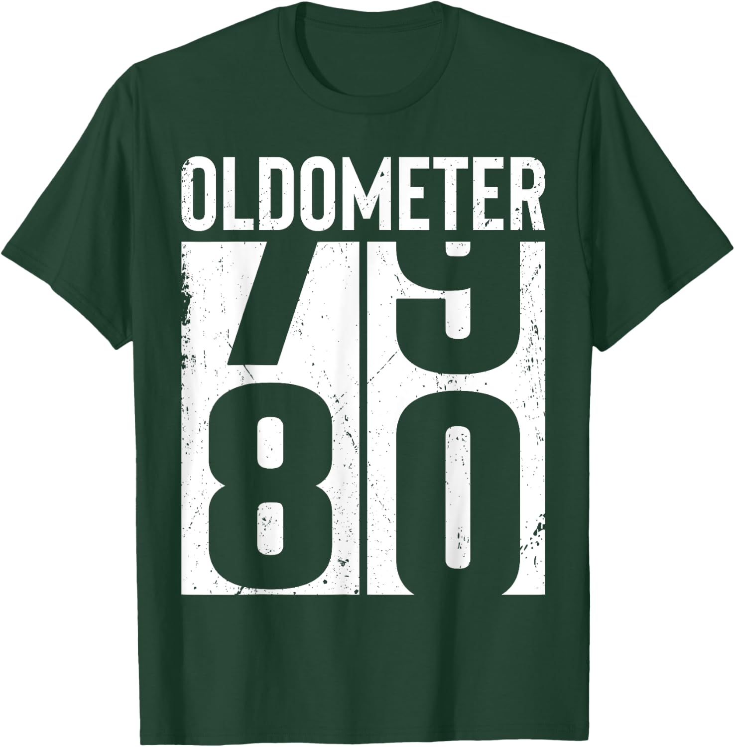 Funny 80 Years Old 80th Birthday Odometer Oldometer Men T-Shirt - T-Shirt | Forest