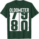 Funny 80 Years Old 80th Birthday Odometer Oldometer Men T-Shirt - T-Shirt | Forest