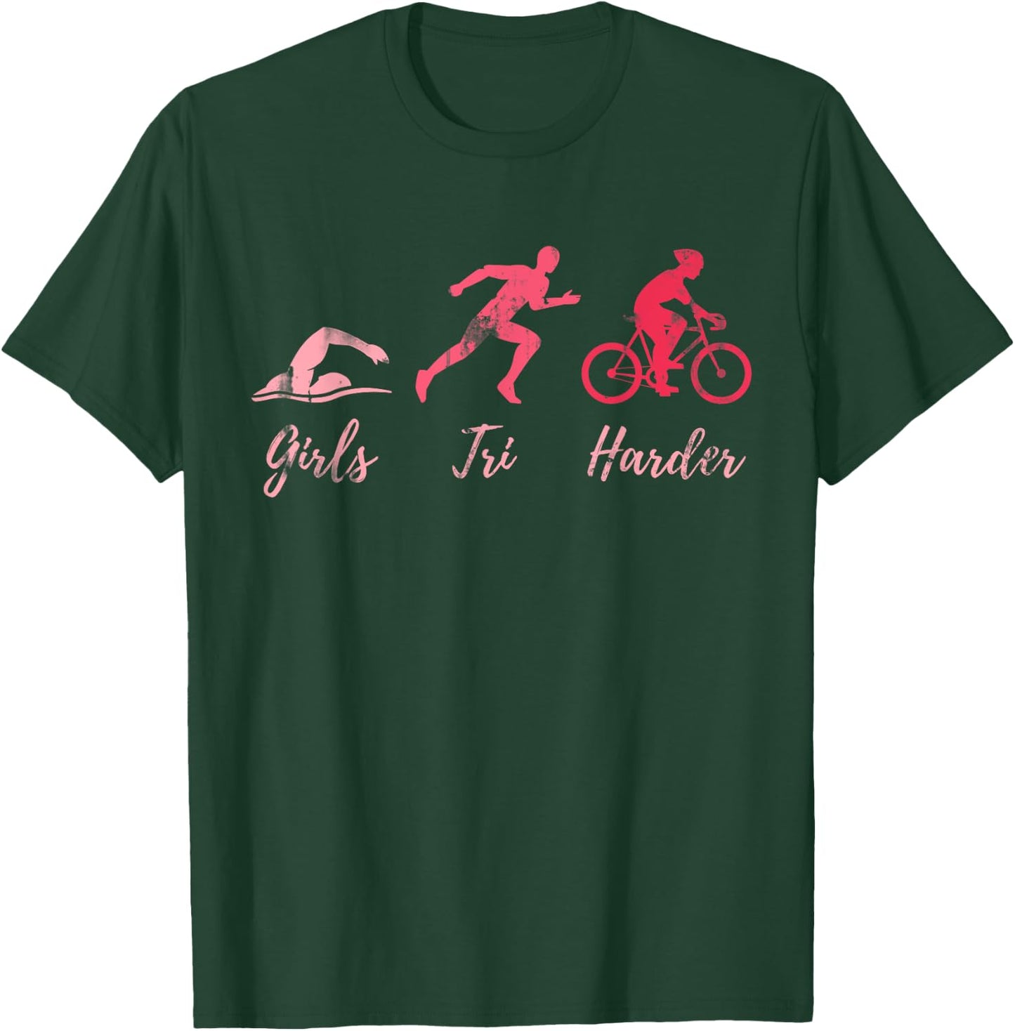 Triathlete Women Girls Kids Gift Triathlon T-Shirt - T-Shirt | Forest