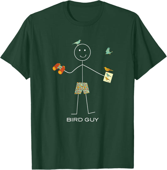 Whyitsme Design Men's Birding , Black, Small T-Shirt - T-Shirt | Forest