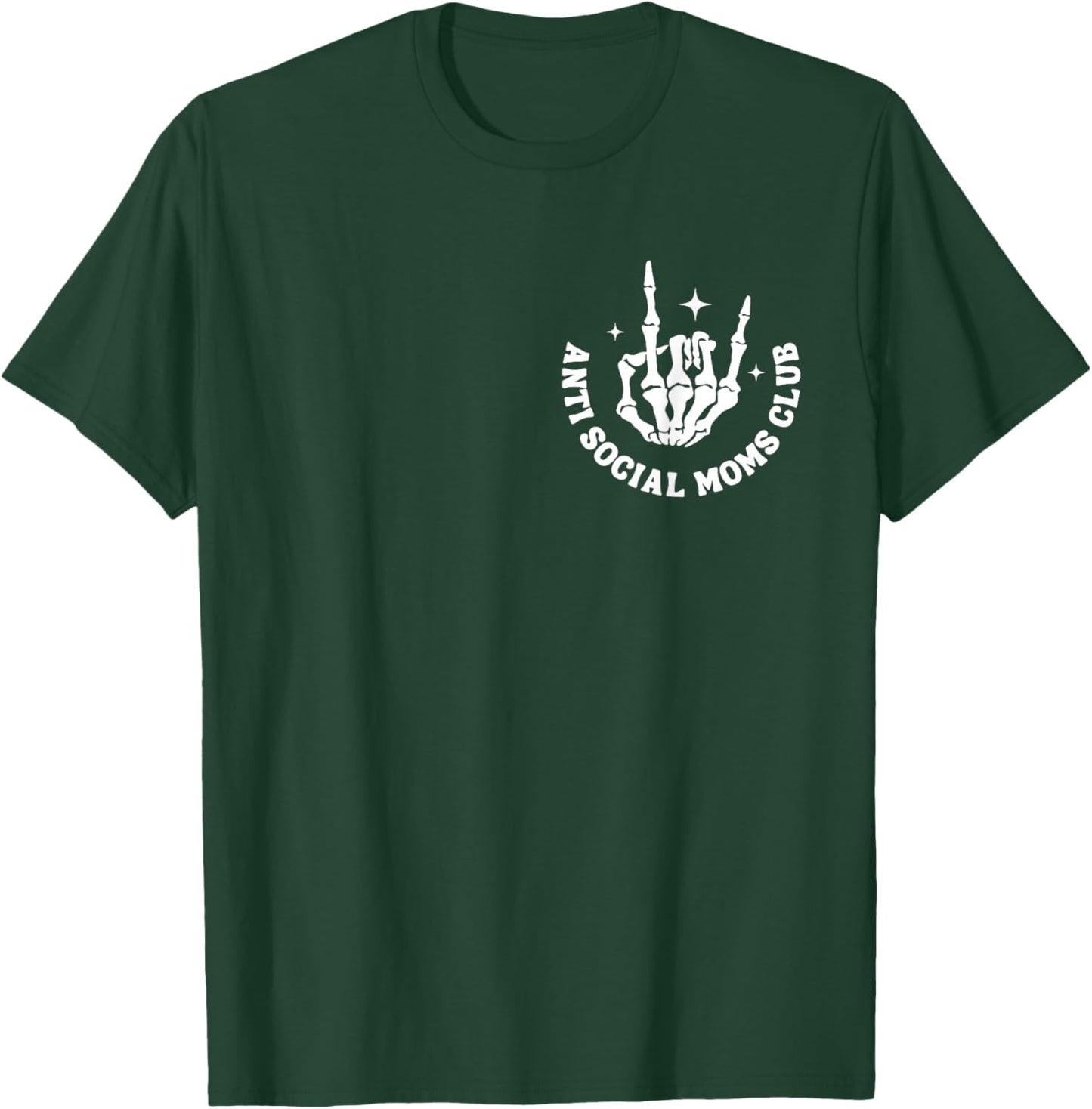 Anti Social Moms Club Groovy Funny Mom Life Mama Anxiety T-Shirt - T-Shirt | Forest