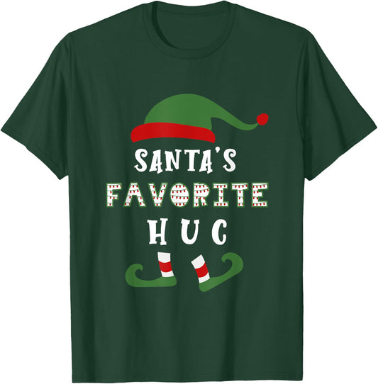 Santa's Favorite Health Unit Coordinator HUC Healthcare Elf T-Shirt - T-Shirt | Forest
