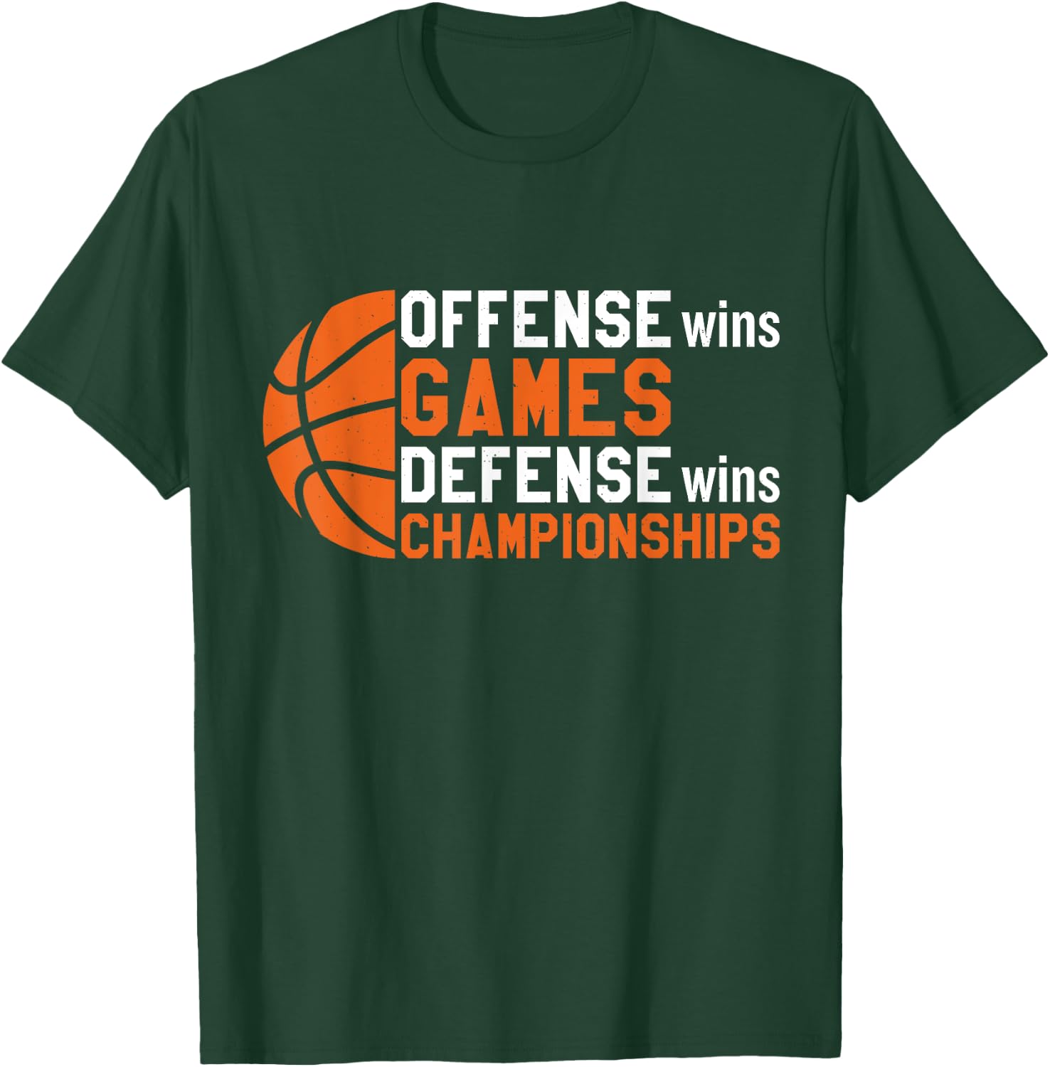 Offense Wins Games Defense Wins Championships T-Shirt - T-Shirt | Forest