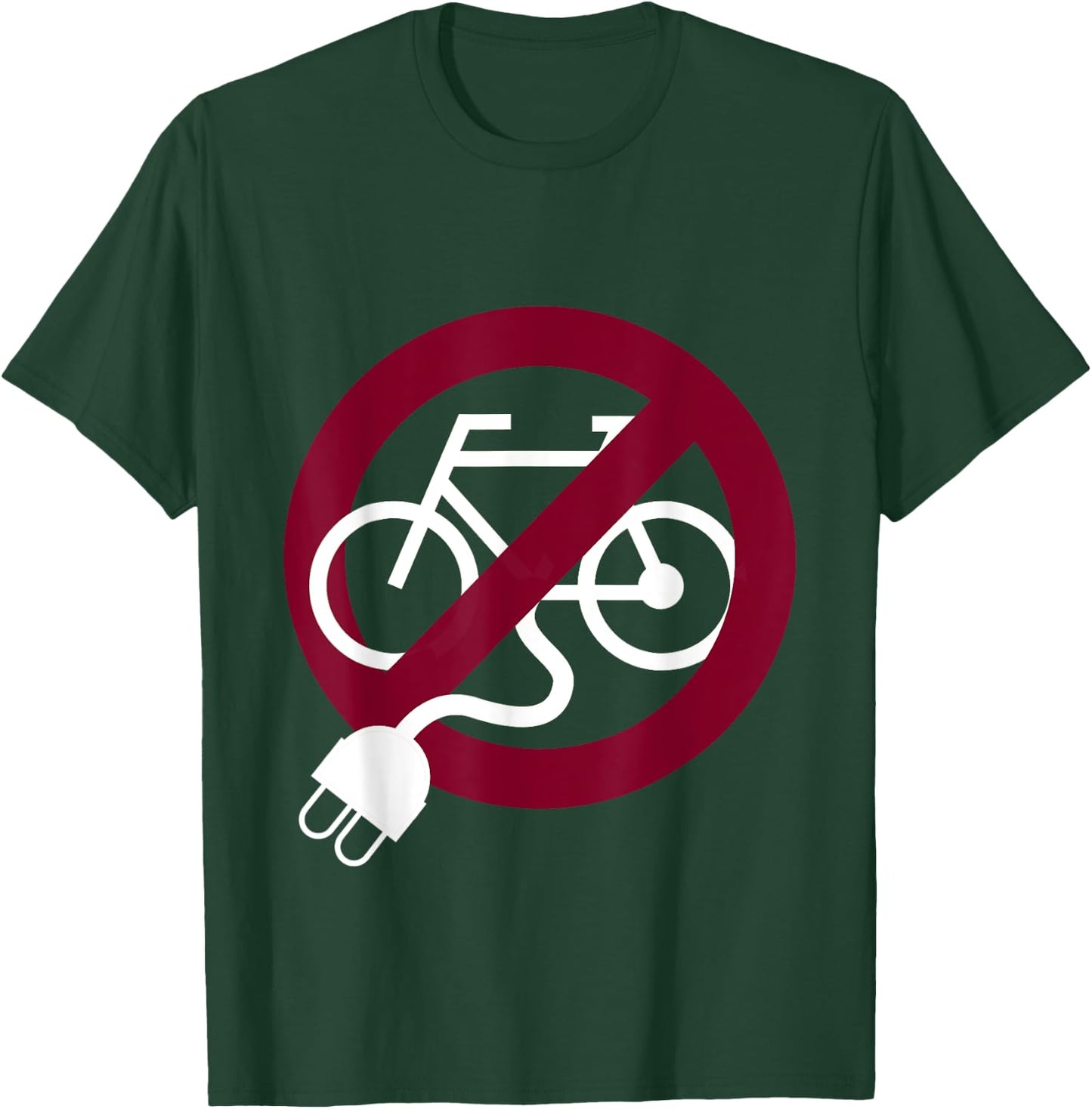 Anti-e-bike - Cyclist T-Shirt - T-Shirt | Forest