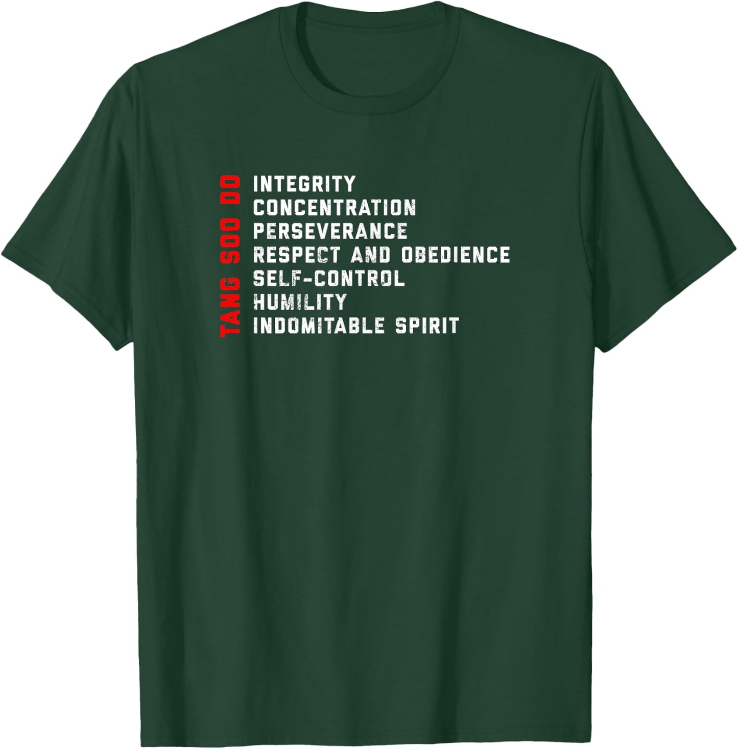 Tang Soo Do Martial Arts 7 Tenets T-Shirt - T-Shirt | Forest