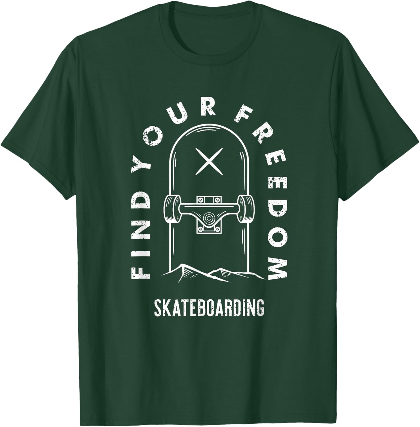Skaters Having Fun Pro Skateboarding life for Teen Boys T-Shirt - T-Shirt | Forest