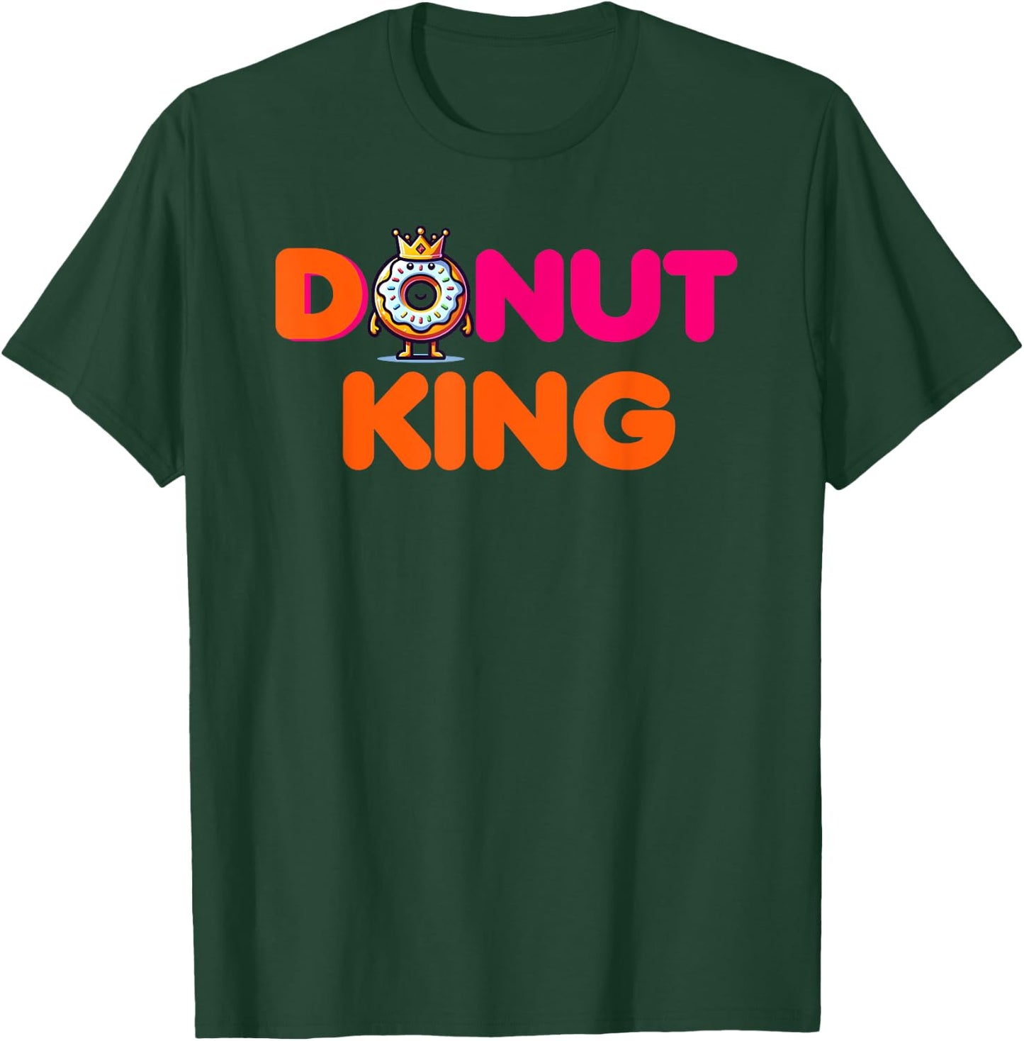 Funny Doughnut King T-Shirt - T-Shirt | Forest
