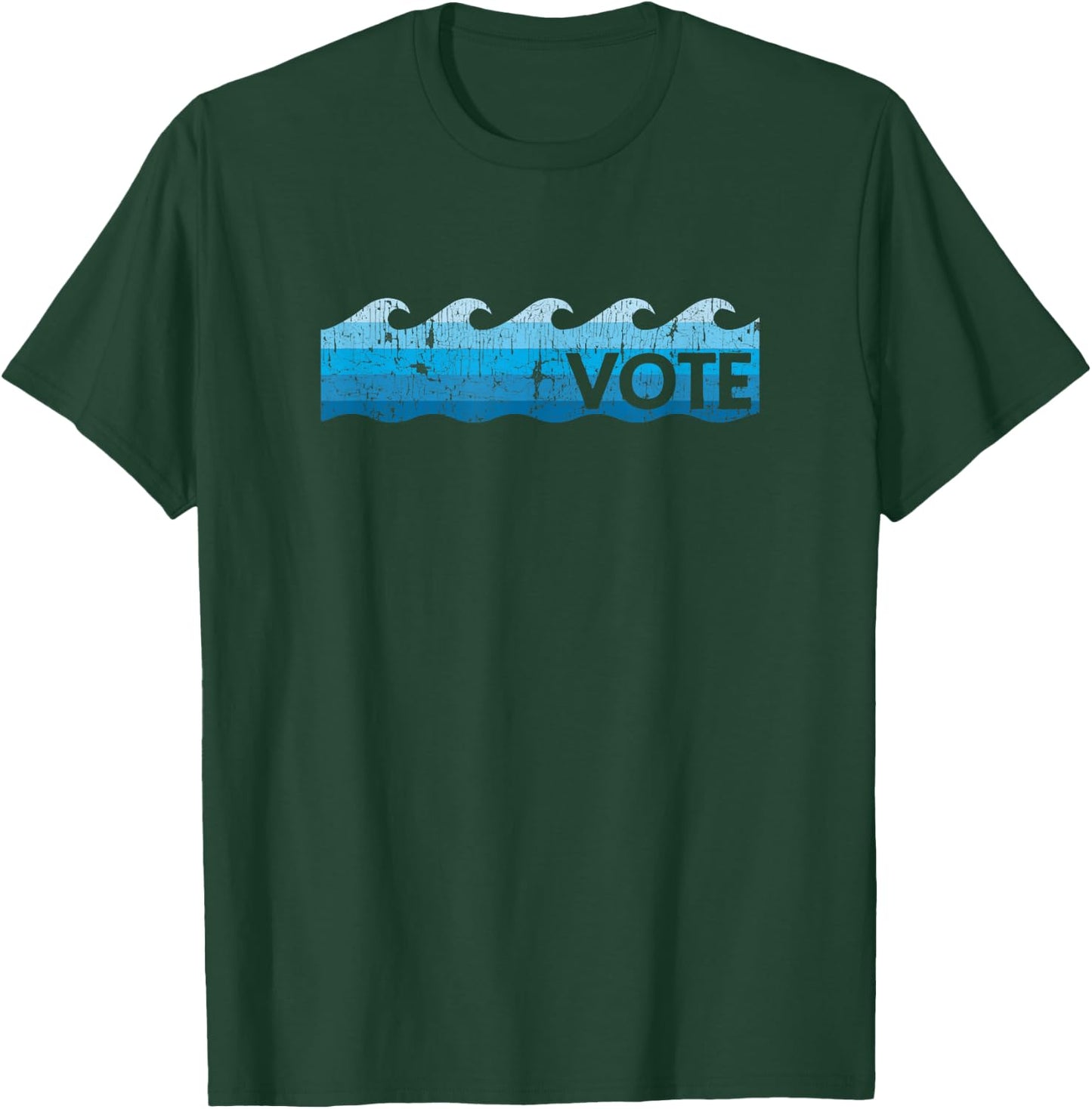 Vote Blue Wave Democratic Patriot Voter T-Shirt - T-Shirt | Forest