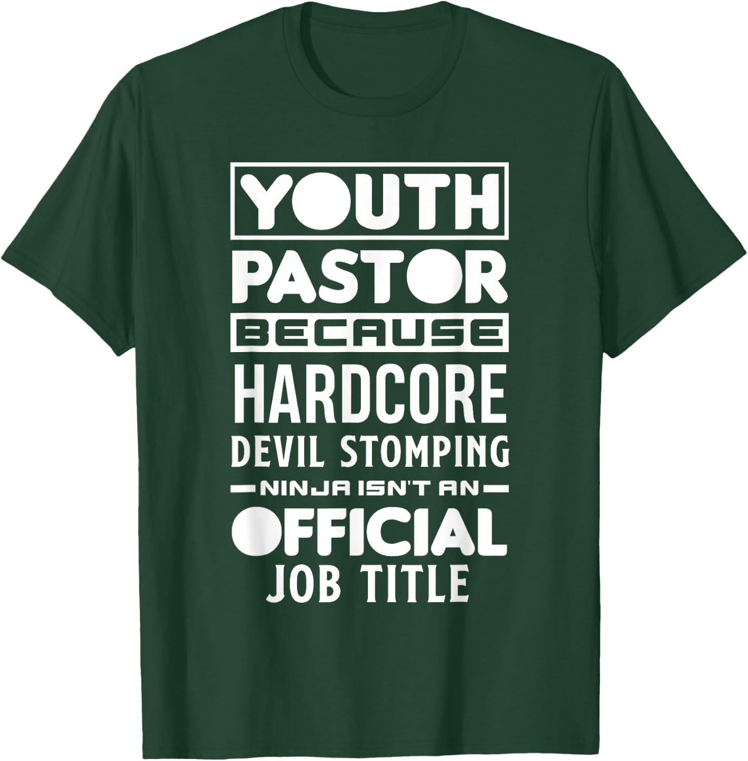 Youth Pastor Because Devil Stomping Ninja Funny Youth Pastor T-Shirt - T-Shirt | Forest
