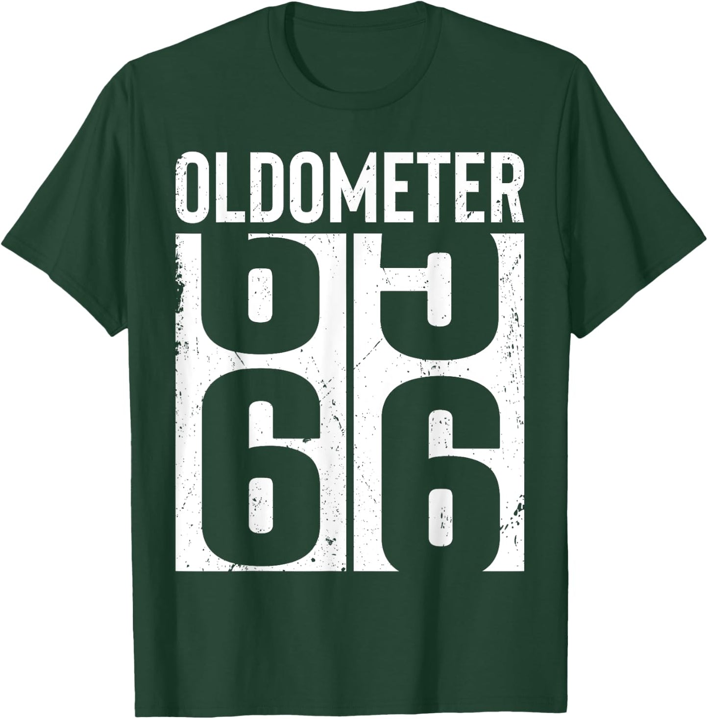 Funny 66 Years Old 66th Birthday Odometer Oldometer Gift Men T-Shirt - T-Shirt | Forest