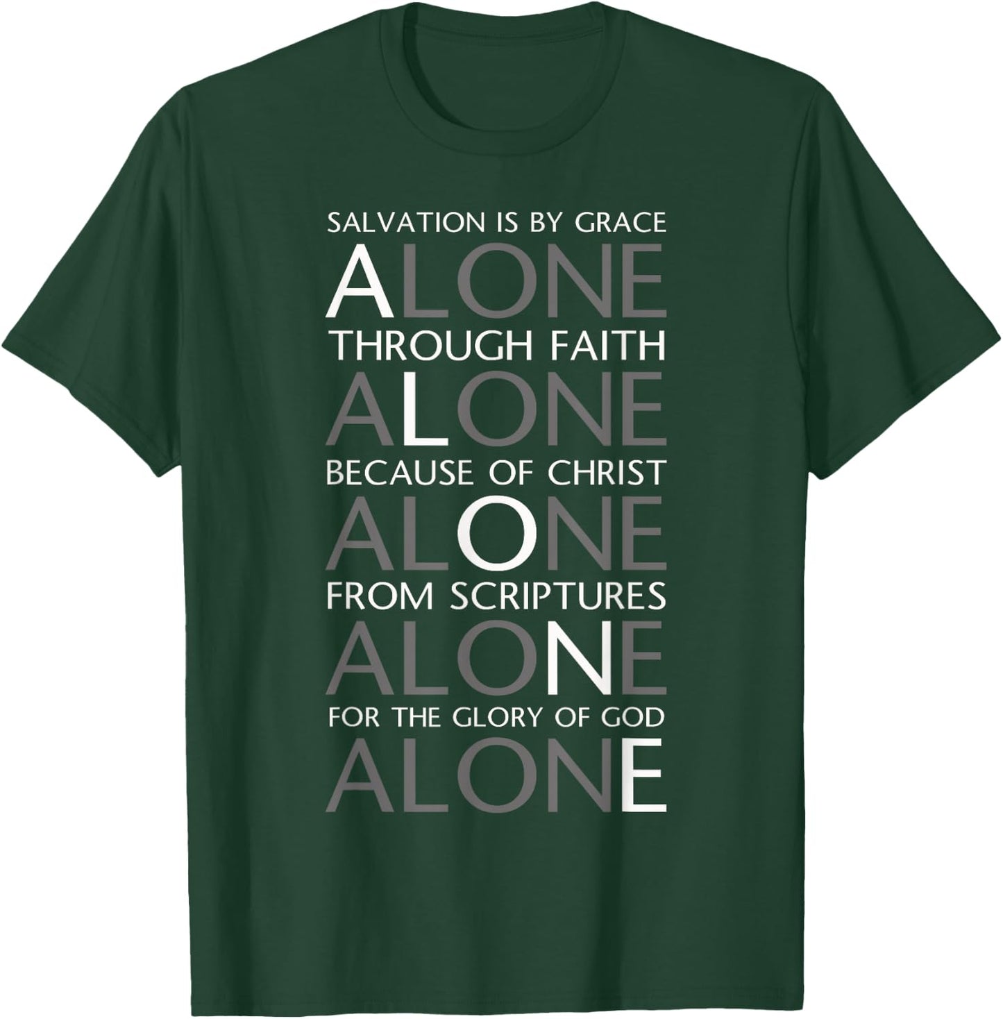 Five Solas of the Reformation T-Shirt - T-Shirt | Forest
