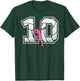 10th Birthday Volleyball Girl 10 Year Old Volleyball Player T-Shirt - T-Shirt | Forest