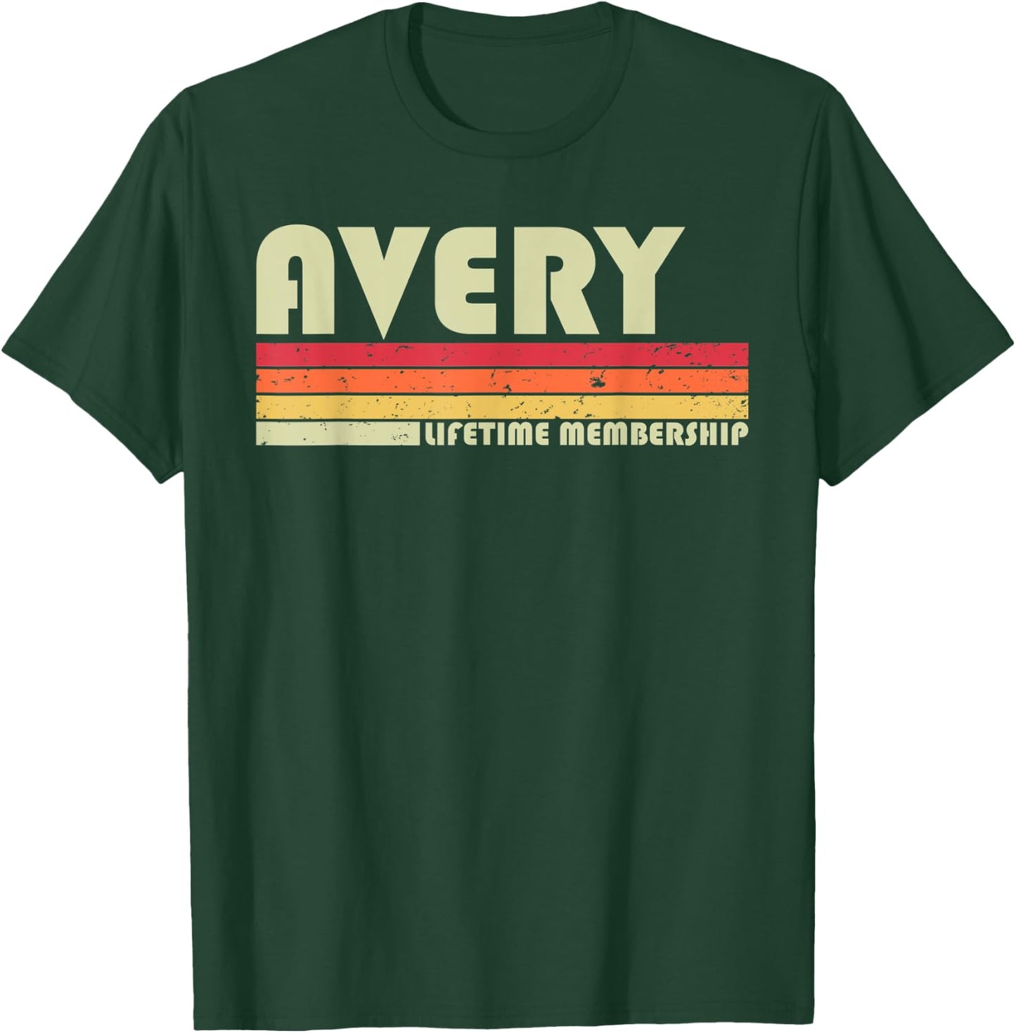 AVERY Surname Funny Retro Vintage 80s 90s Birthday Reunion T-Shirt - T-Shirt | Forest