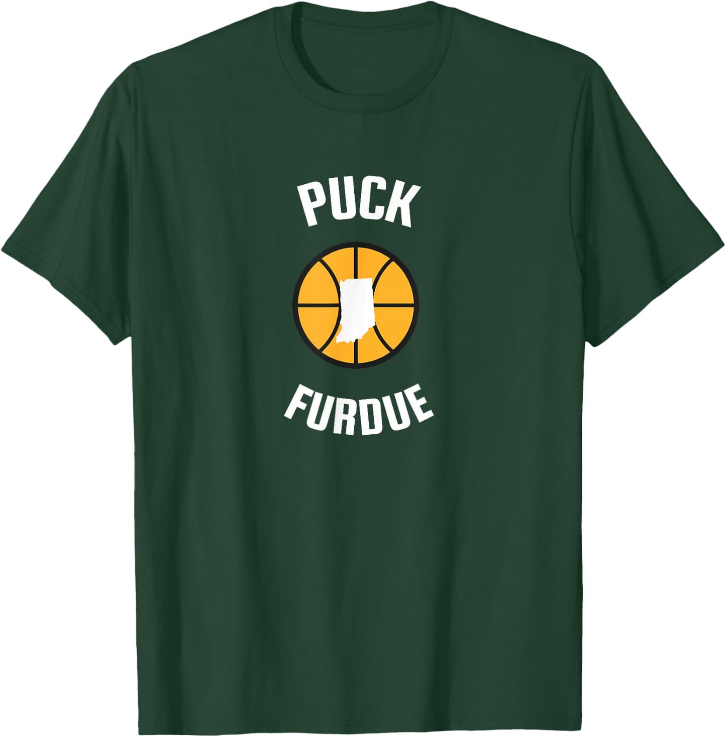 Classic Puck Furdue Rivalry Retro Basketball - Red, Small T-Shirt - T-Shirt | Forest