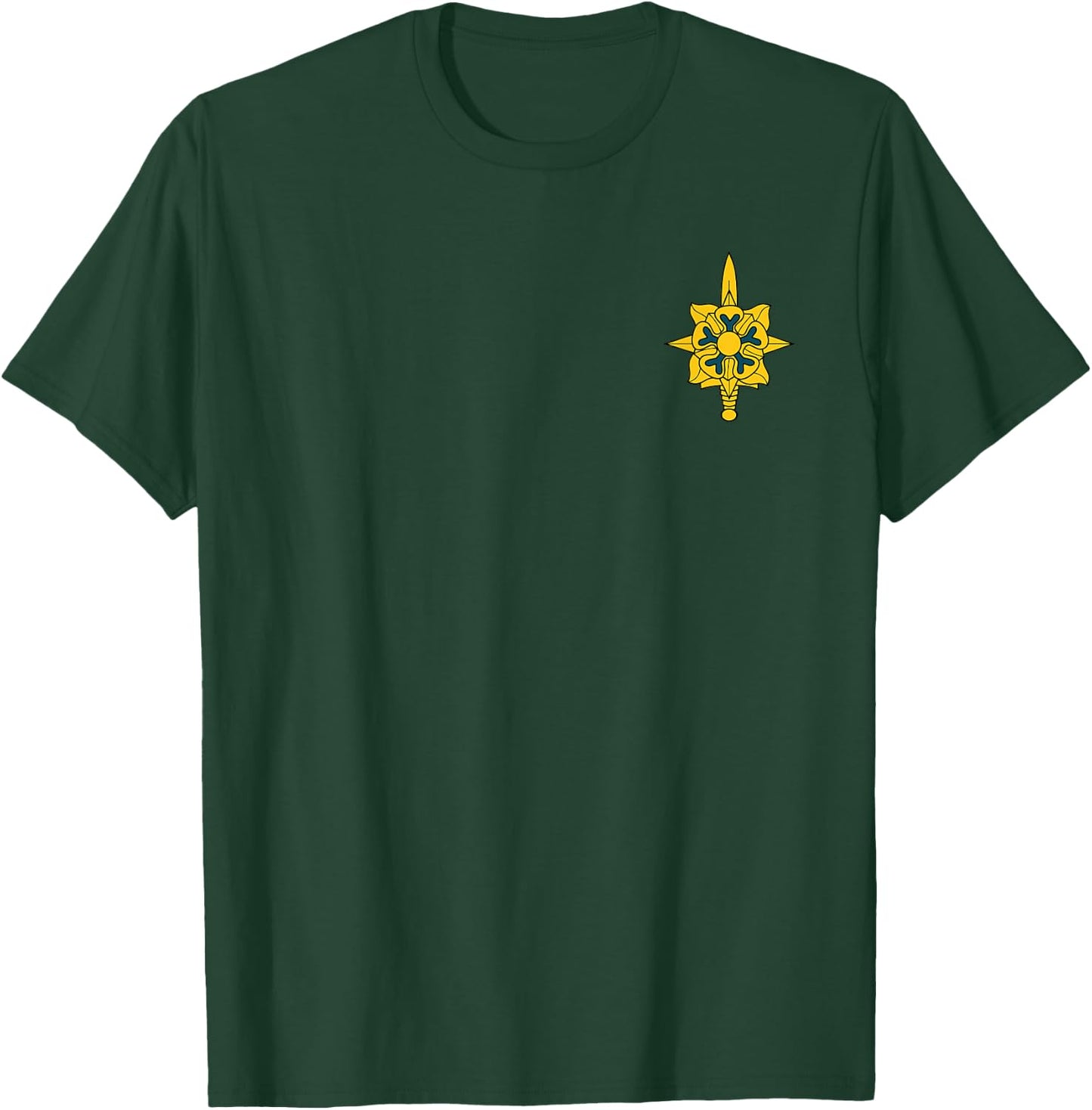 Army Military Intelligence Corps Branch Veteran Insignia T-Shirt - T-Shirt | Forest