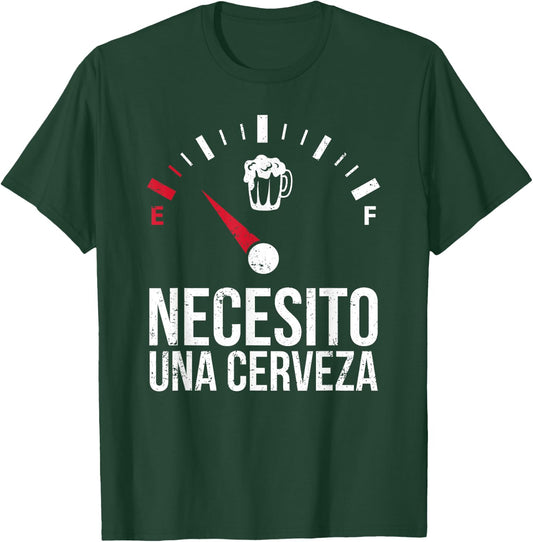 Funny I need a Beer Shirt, Necesito una cerveza, Speed T-Shirt - T-Shirt | Forest