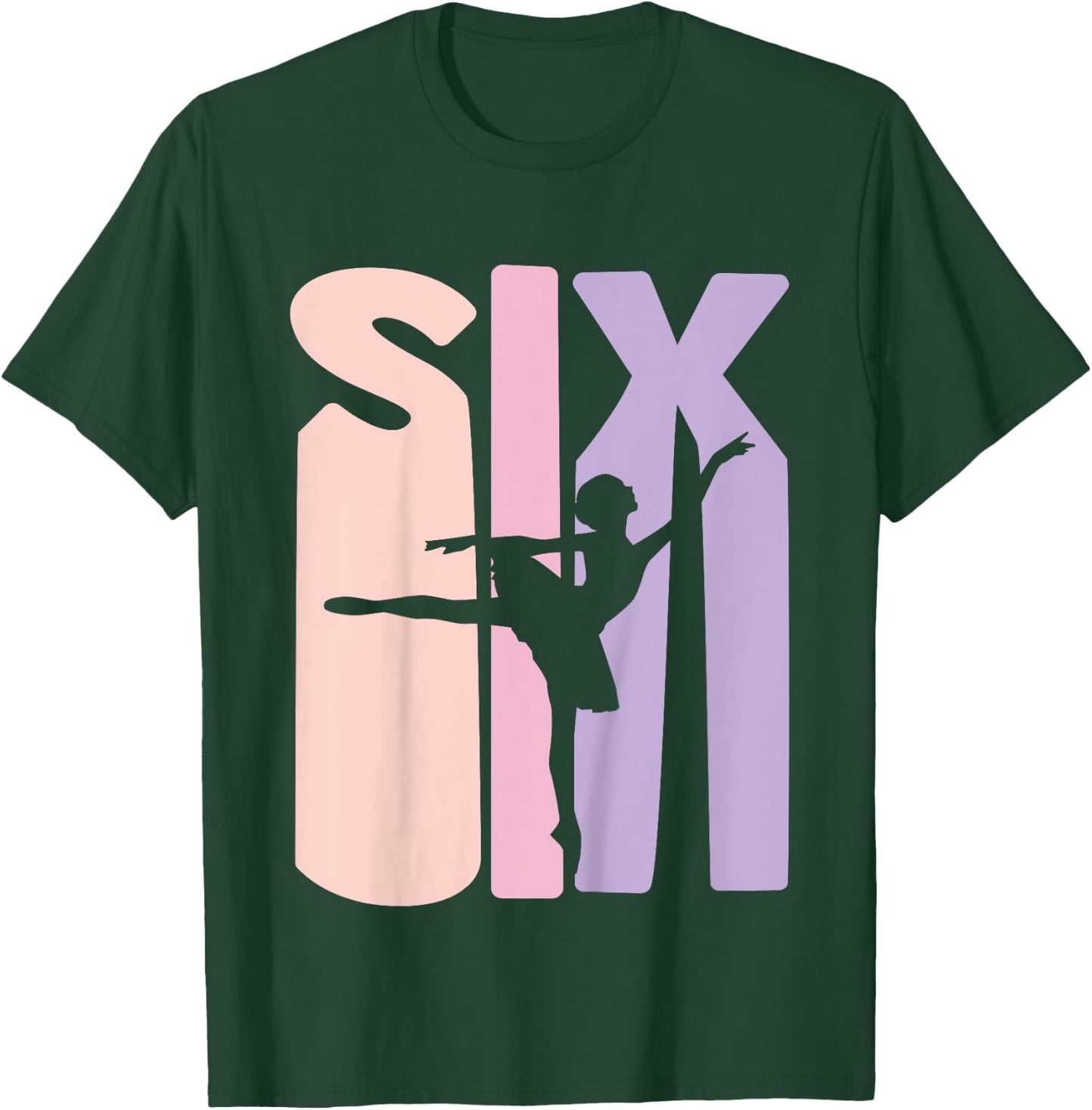 6th Birthday Gift Ballet Dancer 6 Years old Ballerina Girl T-Shirt - T-Shirt | Forest