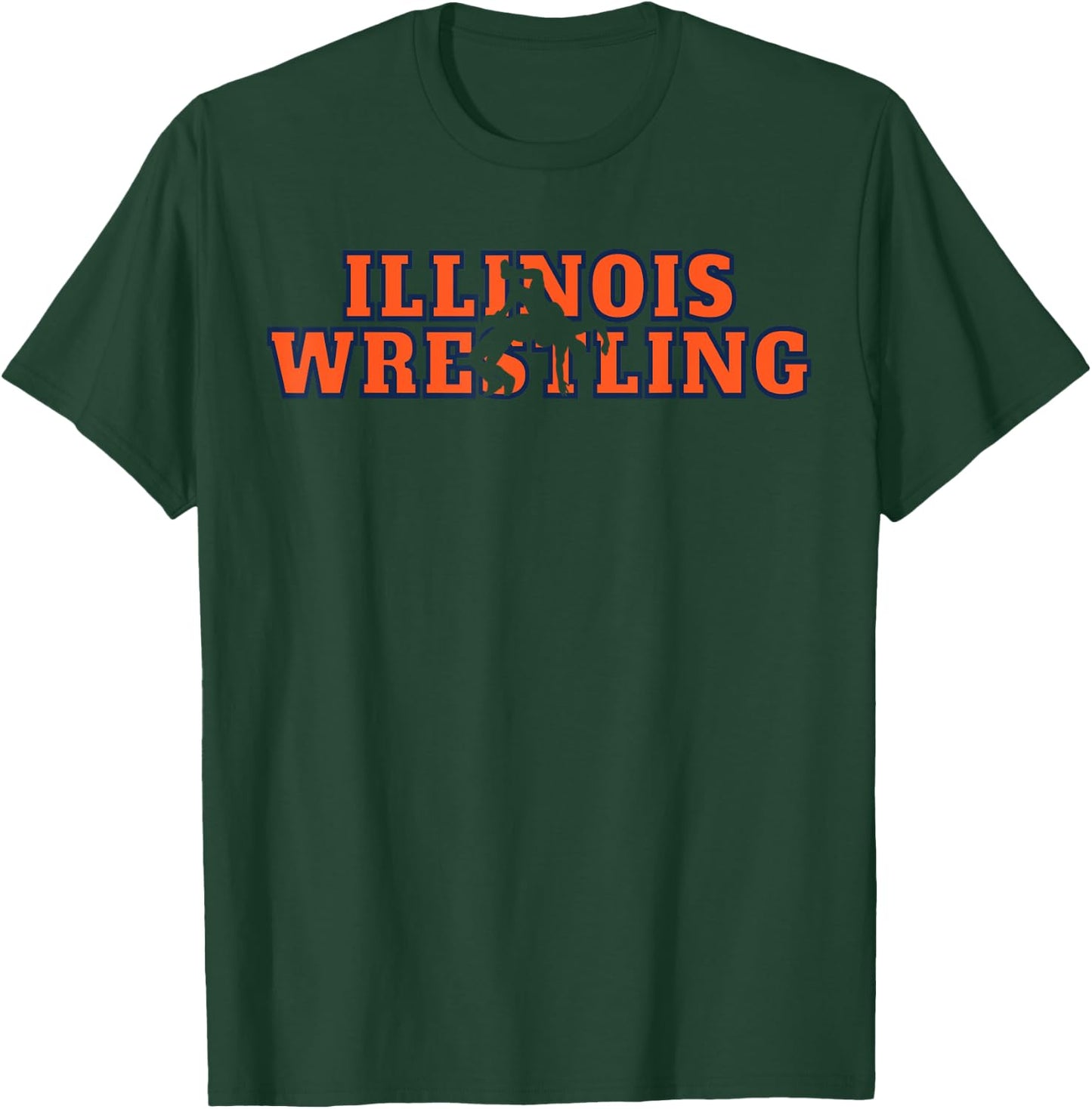 Illinois Wrestling Team Freestyle Wrestler Gear Gift T-Shirt - T-Shirt | Forest