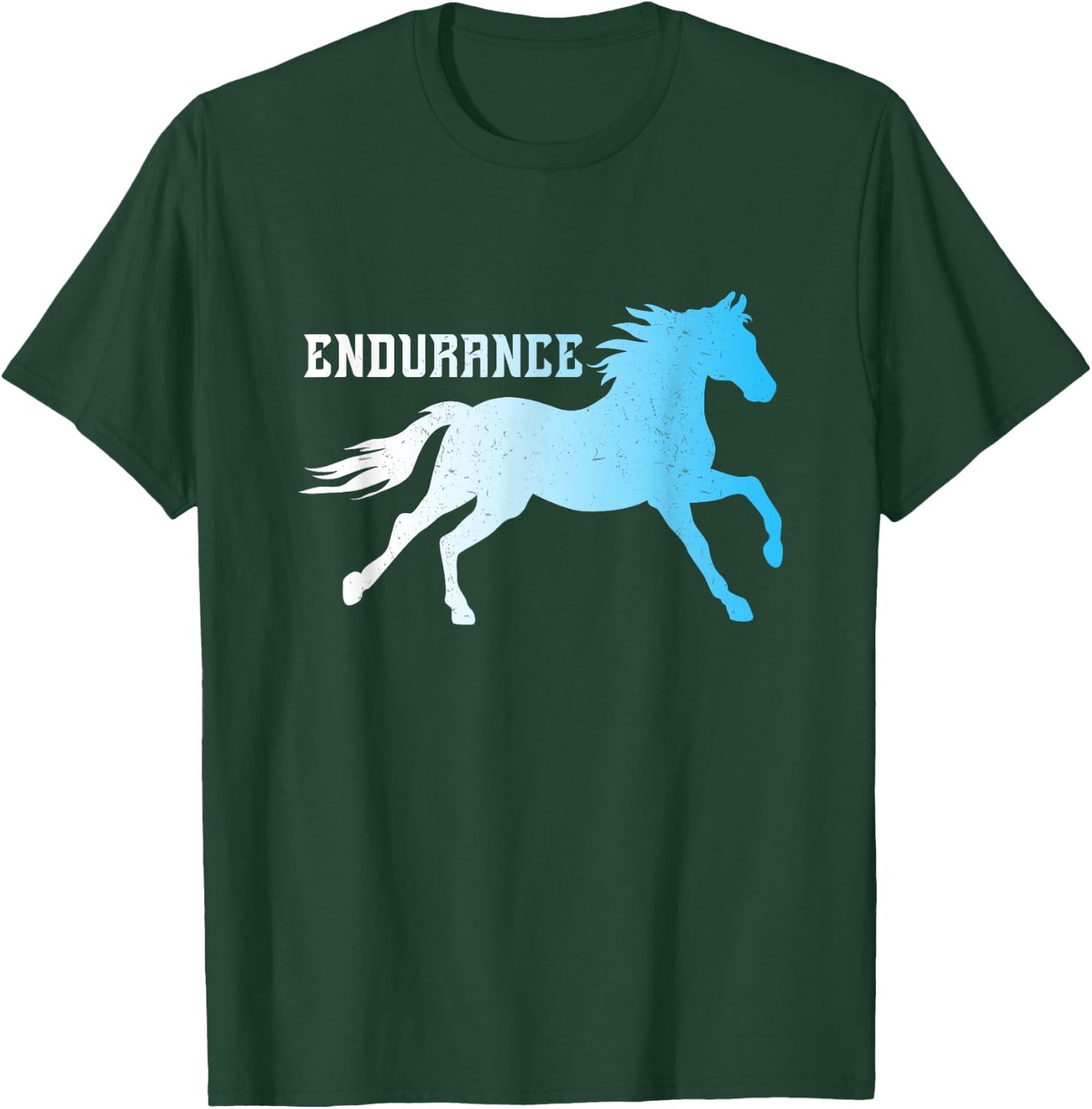 Retro, Endurance, Running Horse T-Shirt - T-Shirt | Forest