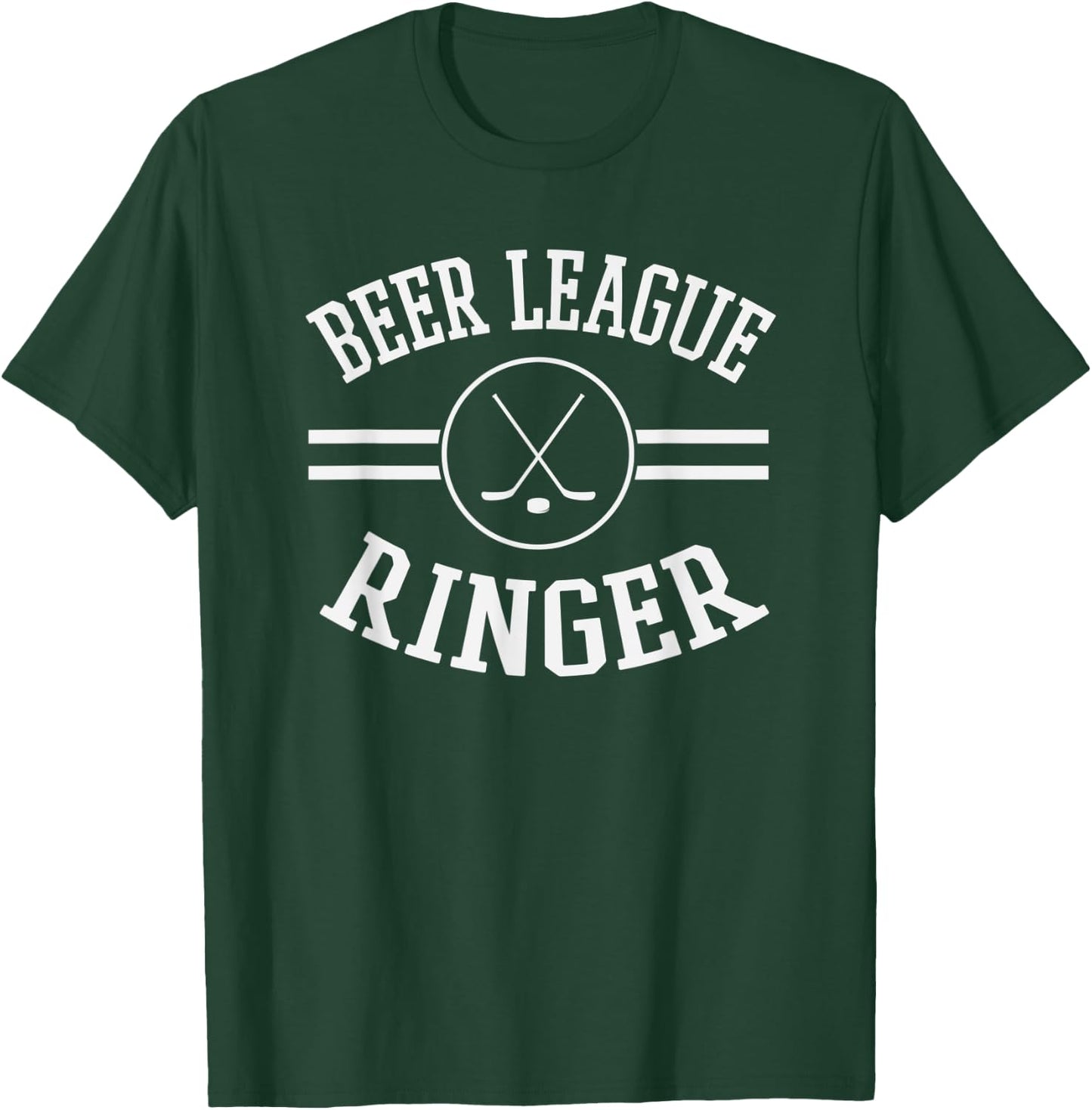 Beer League Ringer Superstar Legend Hockey Team Jersey T-Shirt - T-Shirt | Forest
