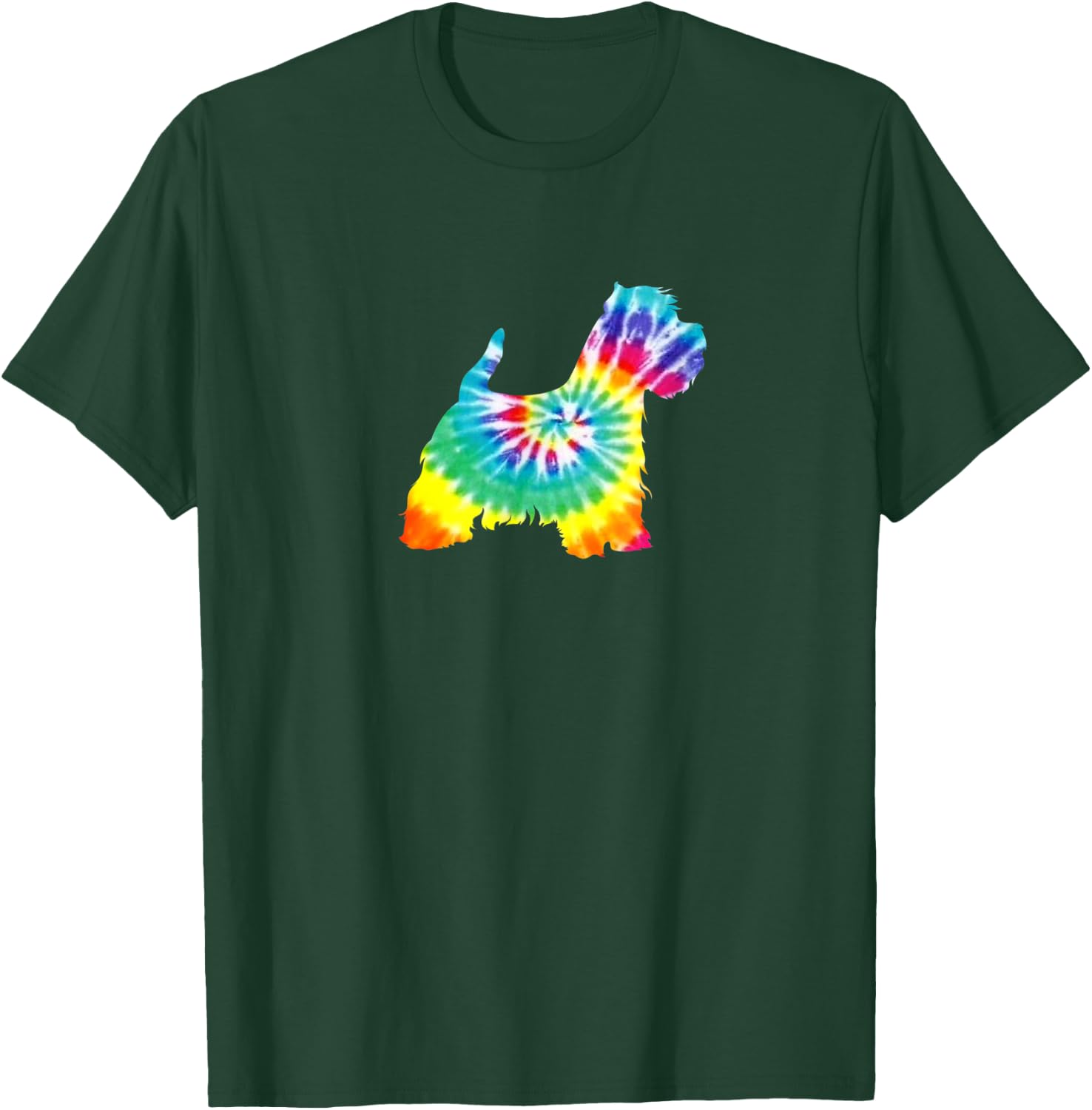West Highland Terrier Dog Tie Dye Gift Mothers T-Shirt - T-Shirt | Forest