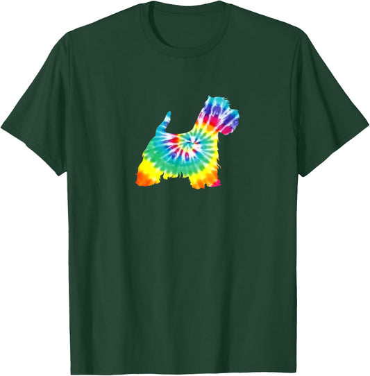 West Highland Terrier Dog Tie Dye Gift Mothers T-Shirt - T-Shirt | Forest