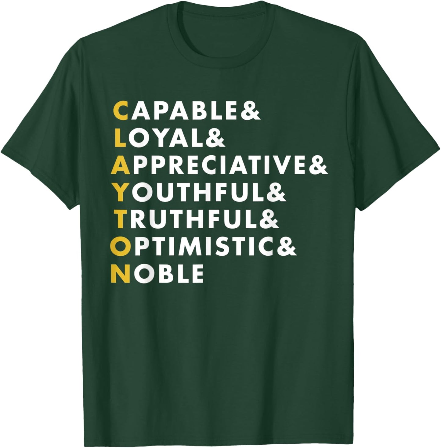 Clayton Shirt Personalized Name Gift T-Shirt - T-Shirt | Forest