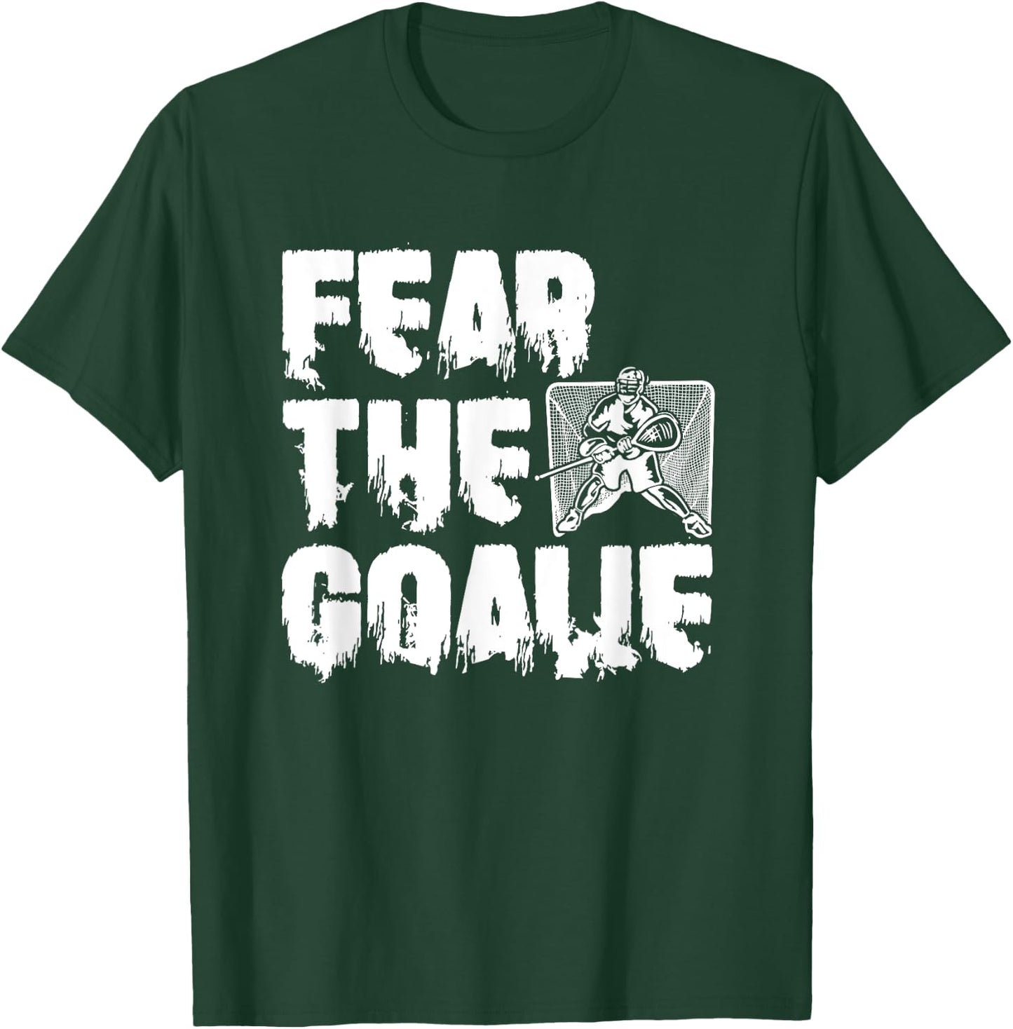Lacrosse Goalkeeper Funny Lax Player Stick Lacrosse Goalie T-Shirt - T-Shirt | Forest