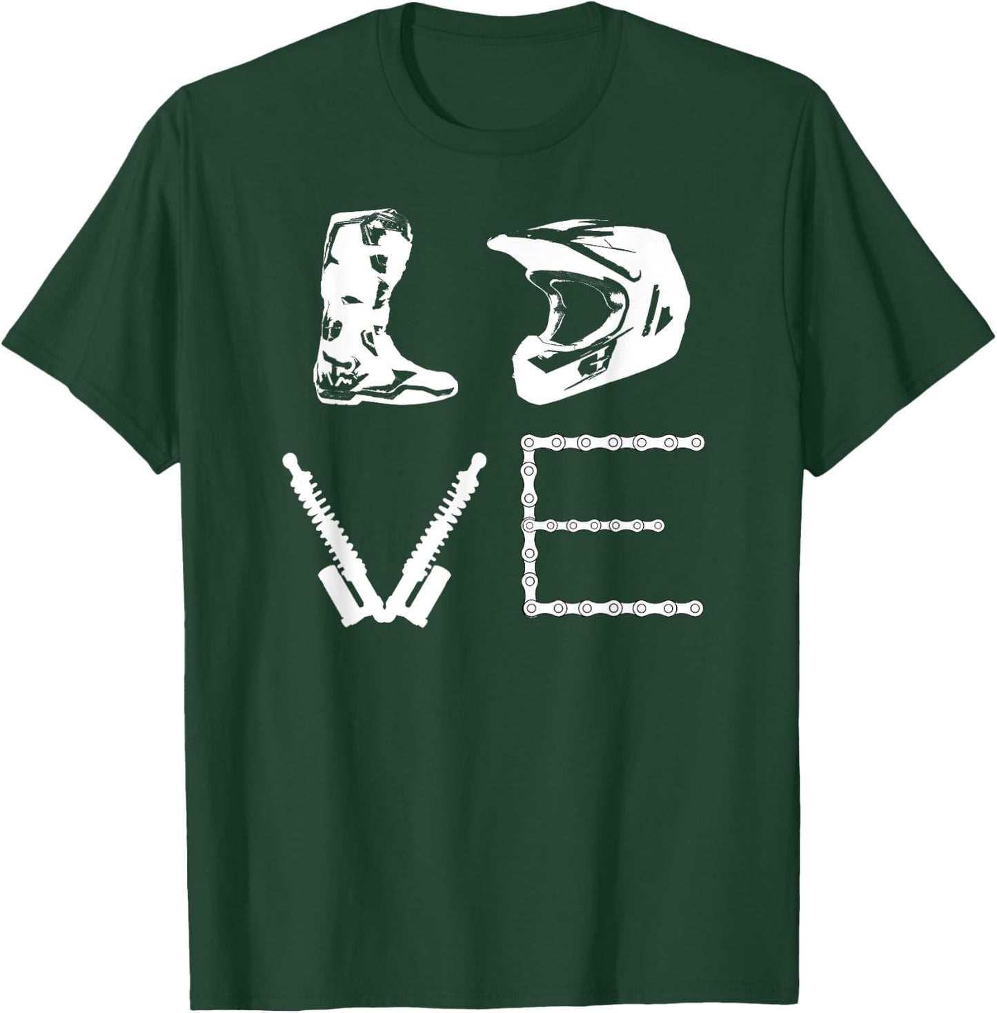 DIRT BIKE LOVE Bike | Motocross Enduro T-Shirt - T-Shirt | Forest