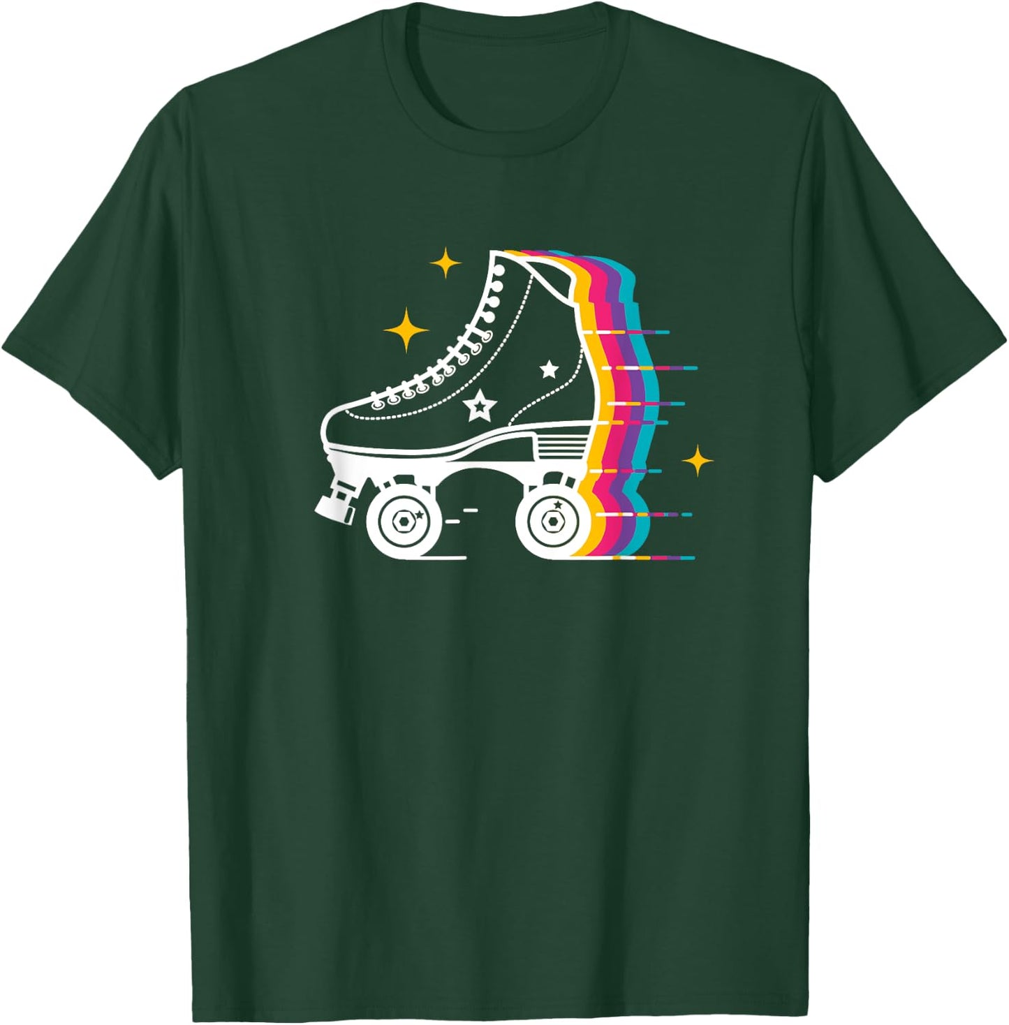 Colourful Roller Skating Derby Skate Roller Skater Trainer T-Shirt - T-Shirt | Forest