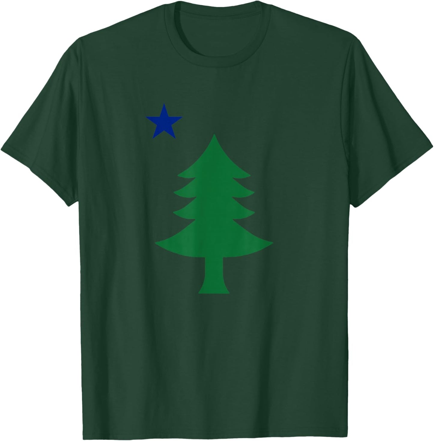 Maine Pine Tree State Flag Vintage USA America Souvenir T-Shirt - T-Shirt | Forest