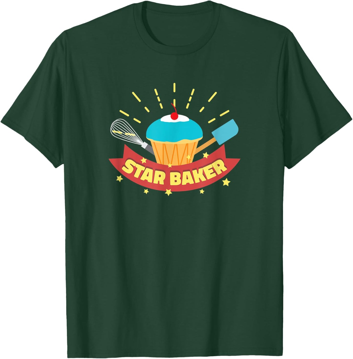 Star Baker I Funny Baking Cupcake Muffin T-Shirt - T-Shirt | Forest