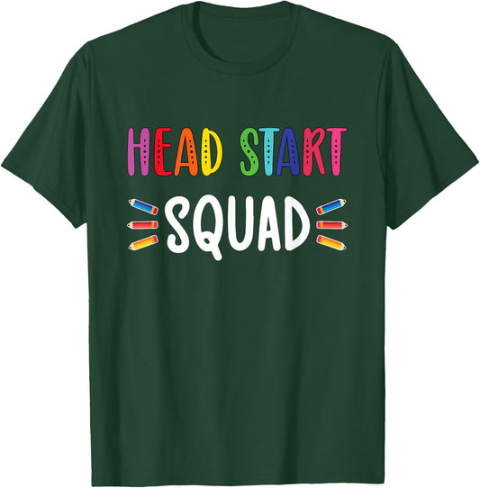 Head Start Squad Early Childhood Educator Head Start Crew T-Shirt - T-Shirt | Forest