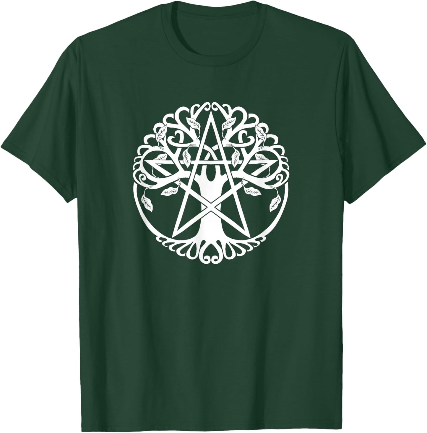 Wiccan Nature Witch Tree Pentacle T-Shirt - T-Shirt | Forest