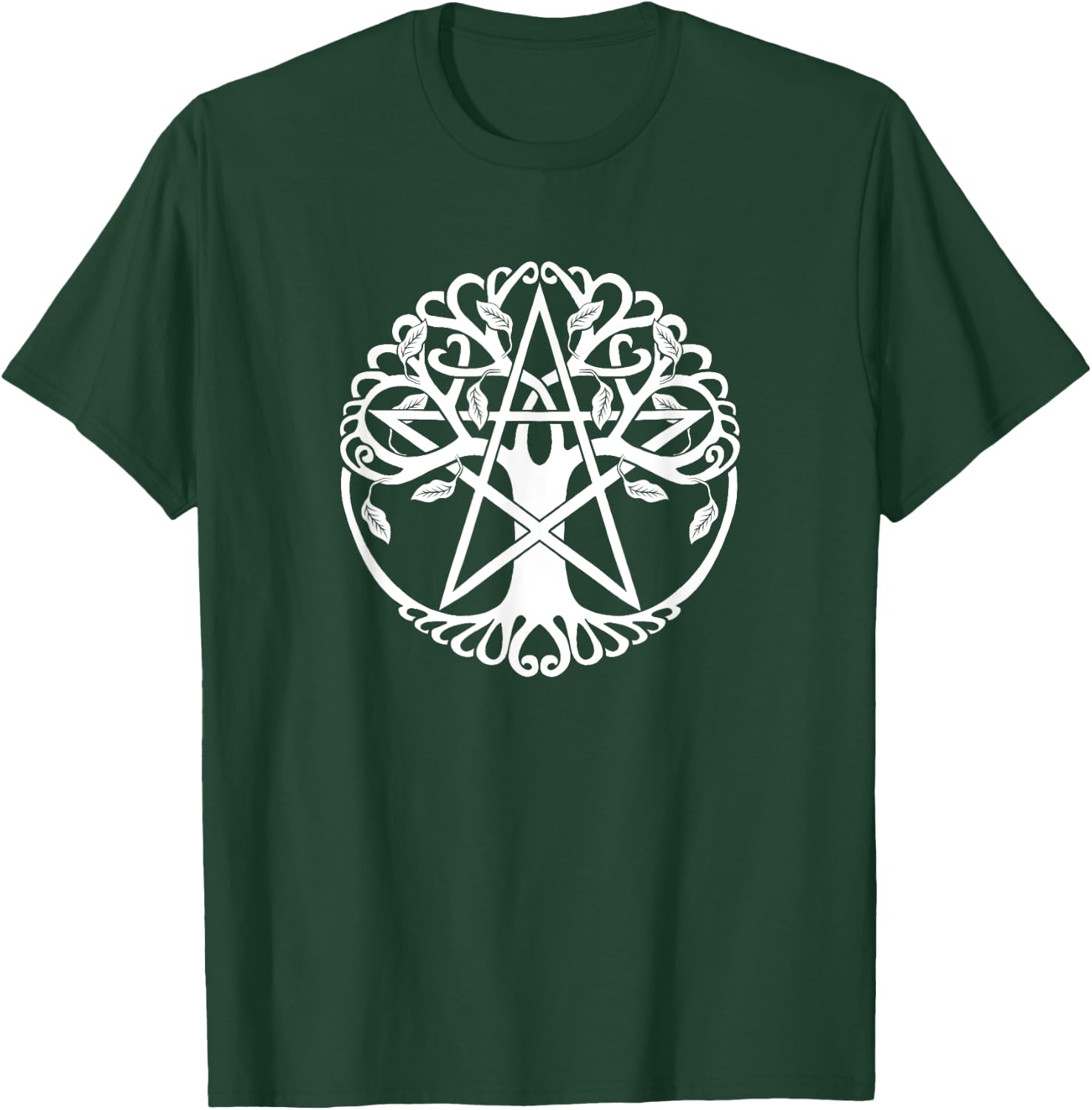 Wiccan Nature Witch Tree Pentacle T-Shirt - T-Shirt | Forest