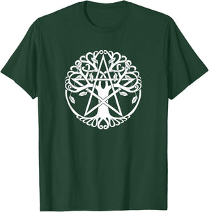Wiccan Nature Witch Tree Pentacle T-Shirt - T-Shirt | Forest