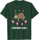 Cute cute sloth balloons girl birthday party animal T-Shirt - T-Shirt | Forest