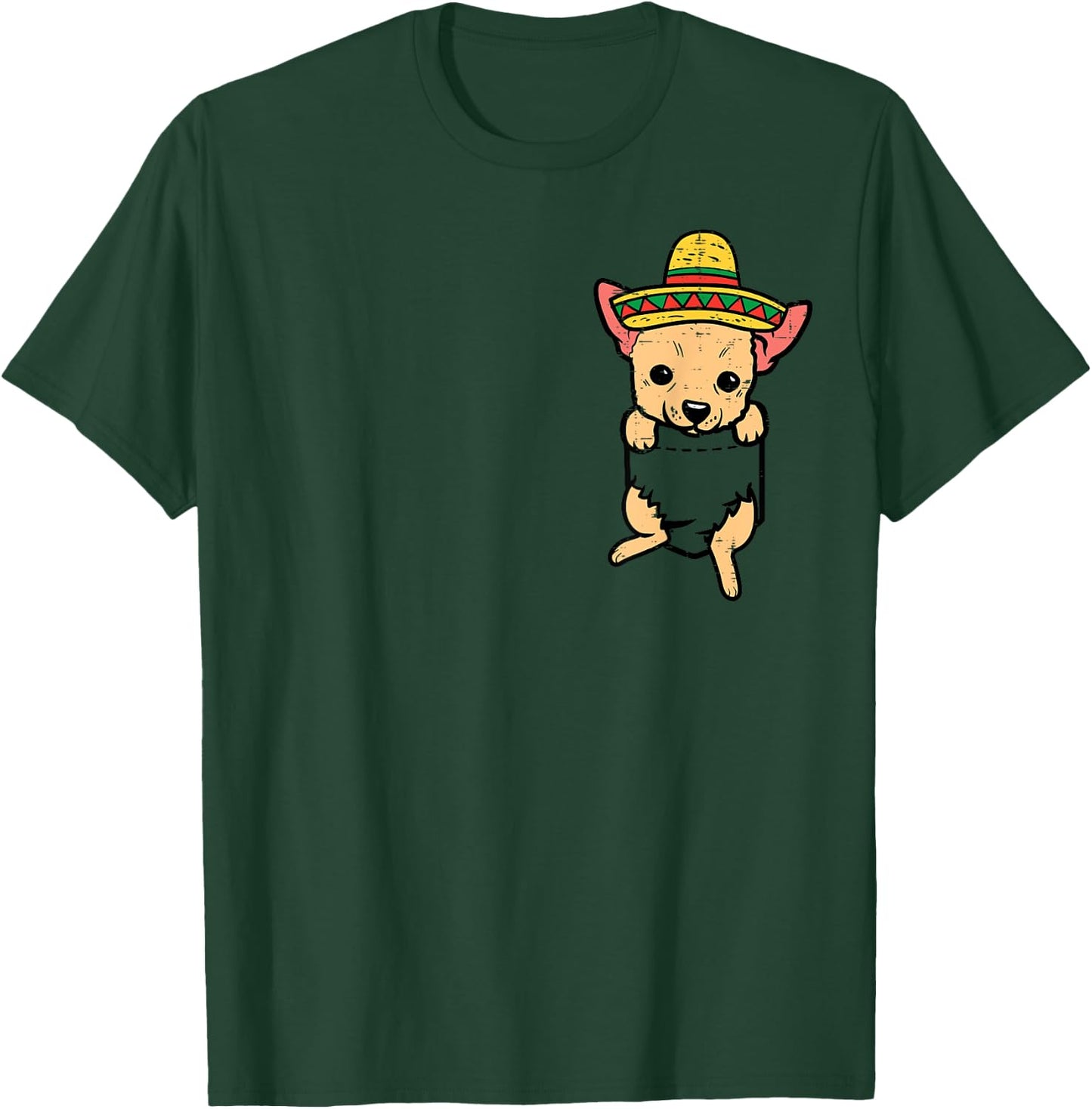 Mexican Chihuahua Feet Sombrero Cinco De Mayo Chiwawa Dog T-Shirt - T-Shirt | Forest
