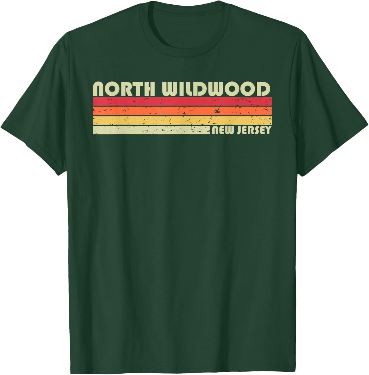 NORTH WILDWOOD NJ NEW JERSEY Funny City Home Root Gift Retro T-Shirt - T-Shirt | Forest